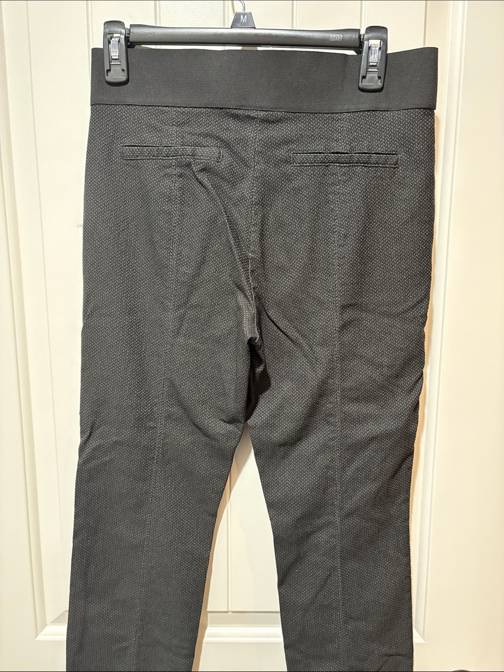 Women’s Black Textured Stretch Dress Pants - Picture 4 of 4